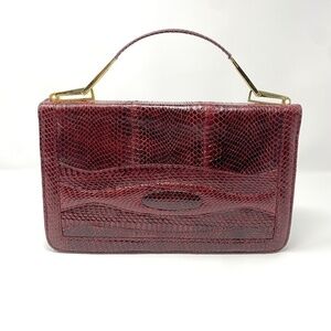 𝅺VINTAGE Genuine Snakeskin Bag Crossbody Tophandle